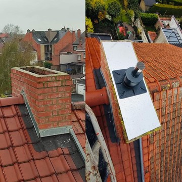Remplacement d'une chaudière et d'une cheminée à Tournai Remplacement d'une chaudière et d'une cheminée à Tournai